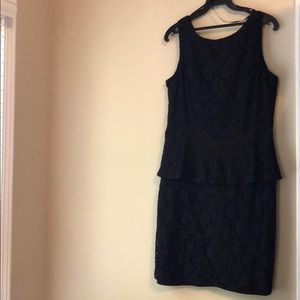 Black lace dress with drop waist size 10